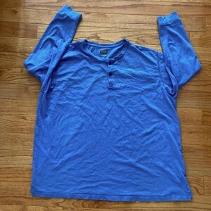 The Foundry Supply Co. 3XL Henley Long Sleeve Blue